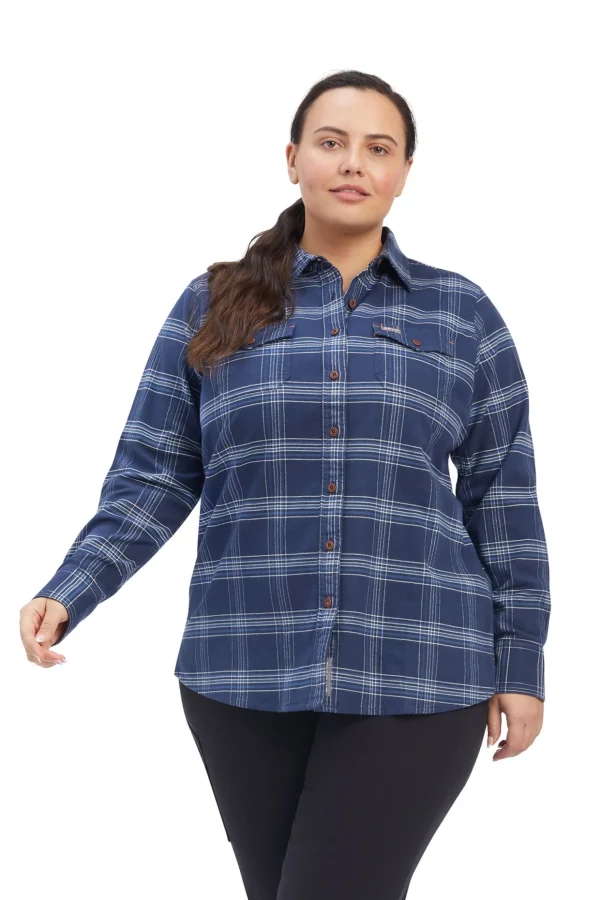 ariat Rebar Flannel DuraStretch langermet arbeidsskjorte til dame* Skjorter Og Topper