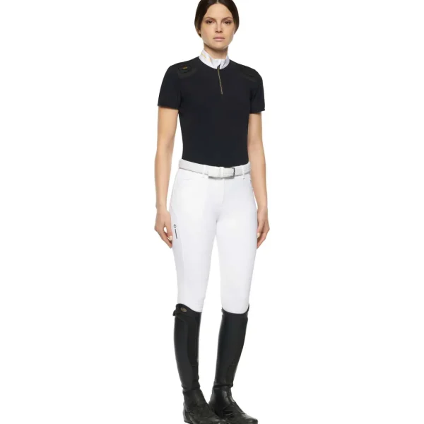 cavalleriatoscana Cavalleria Toscana R-Evo Epaulet Shortsleeve Zip Polo* Skjorter Og Topper | Stevne