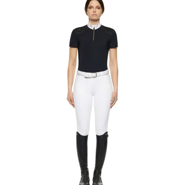 cavalleriatoscana Cavalleria Toscana R-Evo Epaulet Shortsleeve Zip Polo* Skjorter Og Topper | Stevne