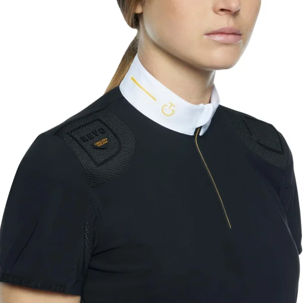 cavalleriatoscana Cavalleria Toscana R-Evo Epaulet Shortsleeve Zip Polo* Skjorter Og Topper | Stevne