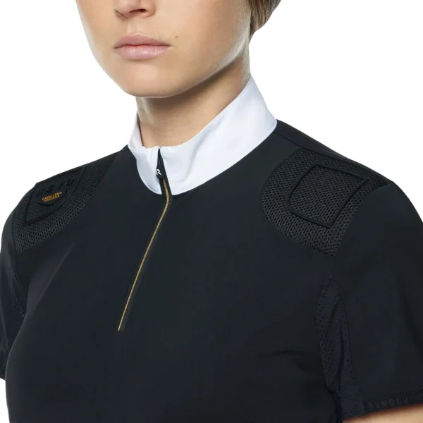 cavalleriatoscana Cavalleria Toscana R-Evo Epaulet Shortsleeve Zip Polo* Skjorter Og Topper | Stevne