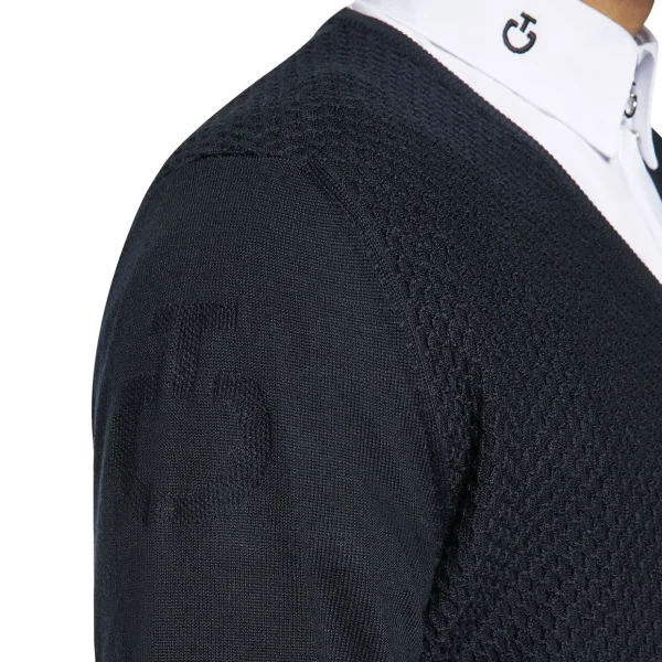 cavalleriatoscana Cavalleria Toscana ullstrikket genser med V-hals, herre* Gensere & Fleece