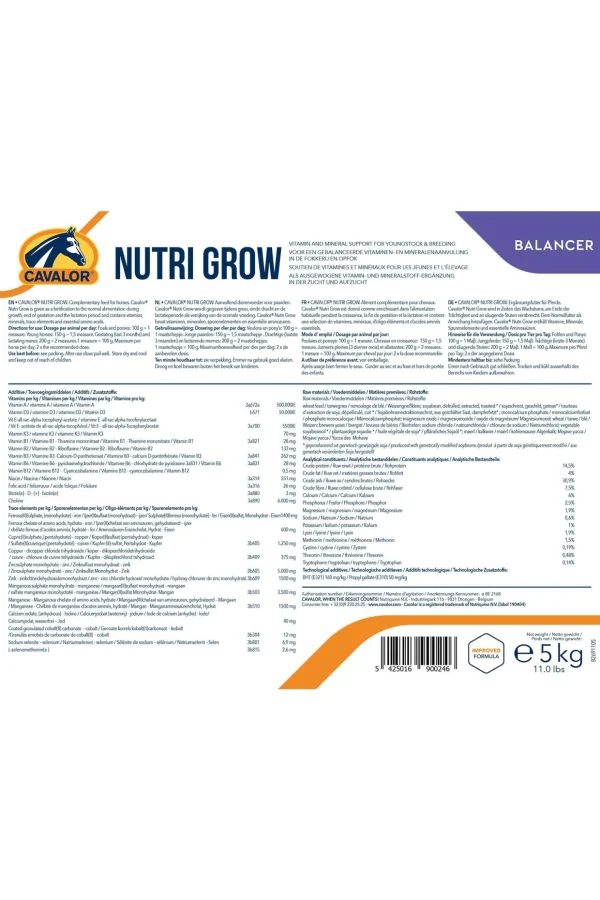 cavalor Nutri Grow, 5 kg* Mineraltilskudd