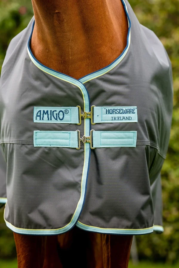 horseware Amigo Hero Ripstop utedekken med fleecefôr, 50g* Regndekken