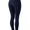 horze Kacy helforsterket denim thermo ridebukse, dame* Vinterridebukser