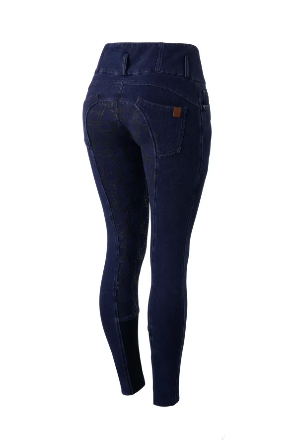 horze Kacy helforsterket denim thermo ridebukse, dame* Vinterridebukser