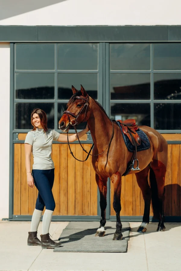 horze Kaitlin kneforsterkede ridebukser med blomsterdetaljer, dame* Kneforsterkede Ridebukser