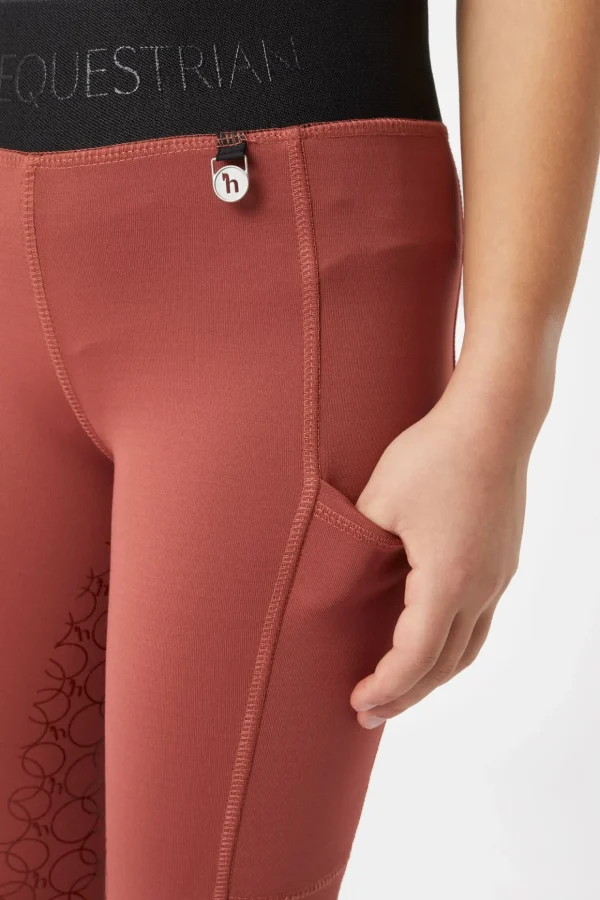 horze Leighton Teens helforsterkede ridetights med silikon og varmt fôr* Ridetights