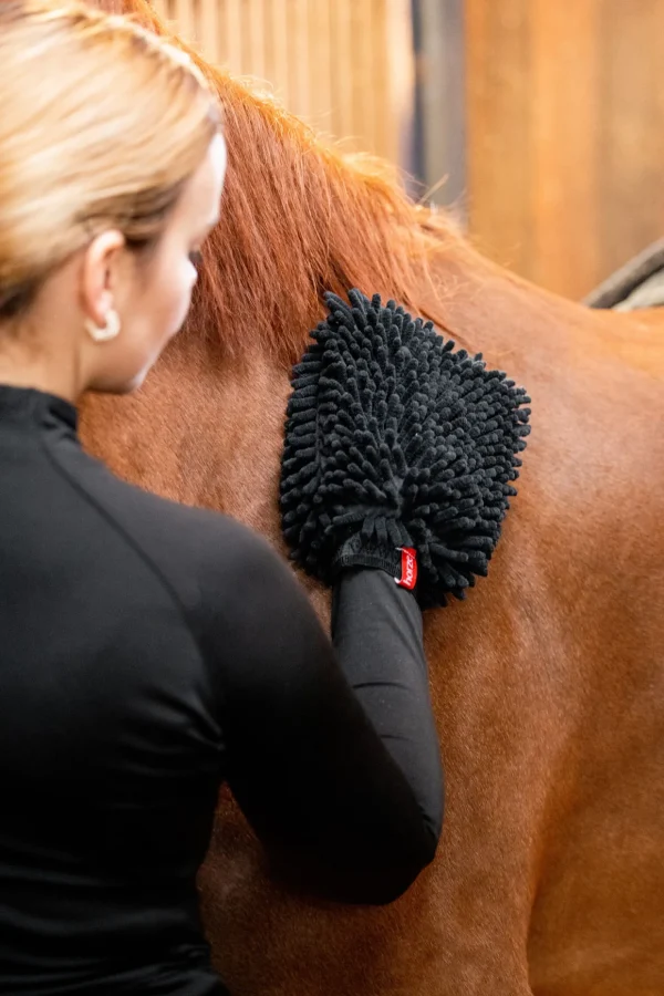 horze pussehanske i mikrofiber* Tilbehør Strigleutstyr | Strigleutstyr