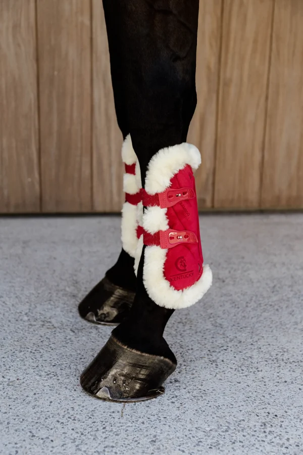 kentucky Horsewear Vegansk saueskinn Bambus Elastiske fløyels senestøvler* Belegg Til Hest