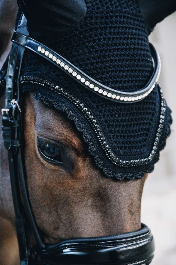 kentucky Horsewear Wellington lang ørehette med steiner og p* Ørehetter | Ørehetter
