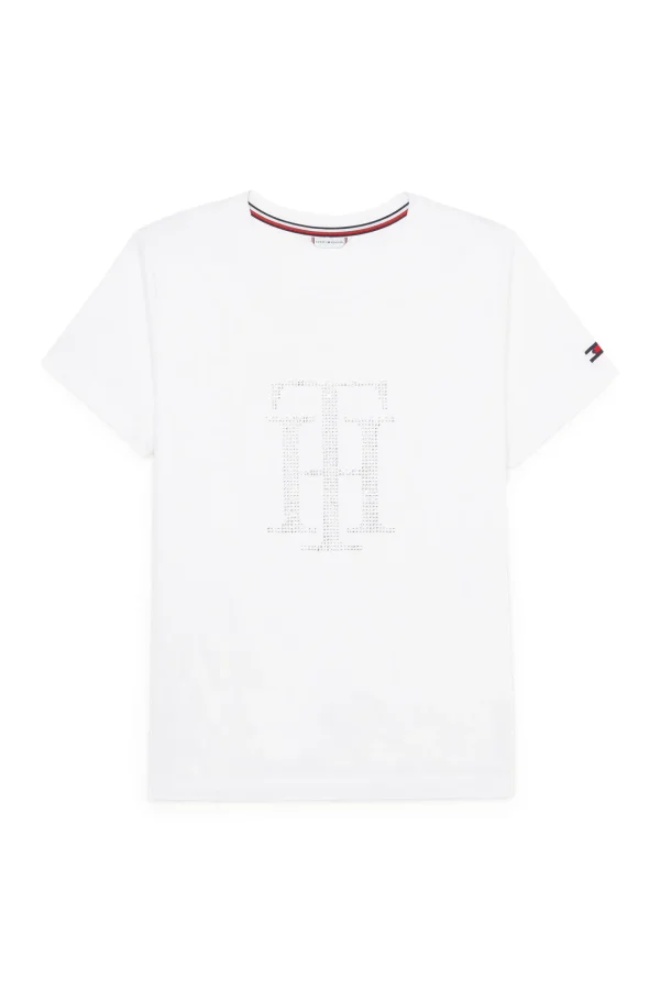 tommyhilfigerequestrian Tommy Hilfiger Equestrian TH Rhinestone skjorte for kvinner* Skjorter Og Topper