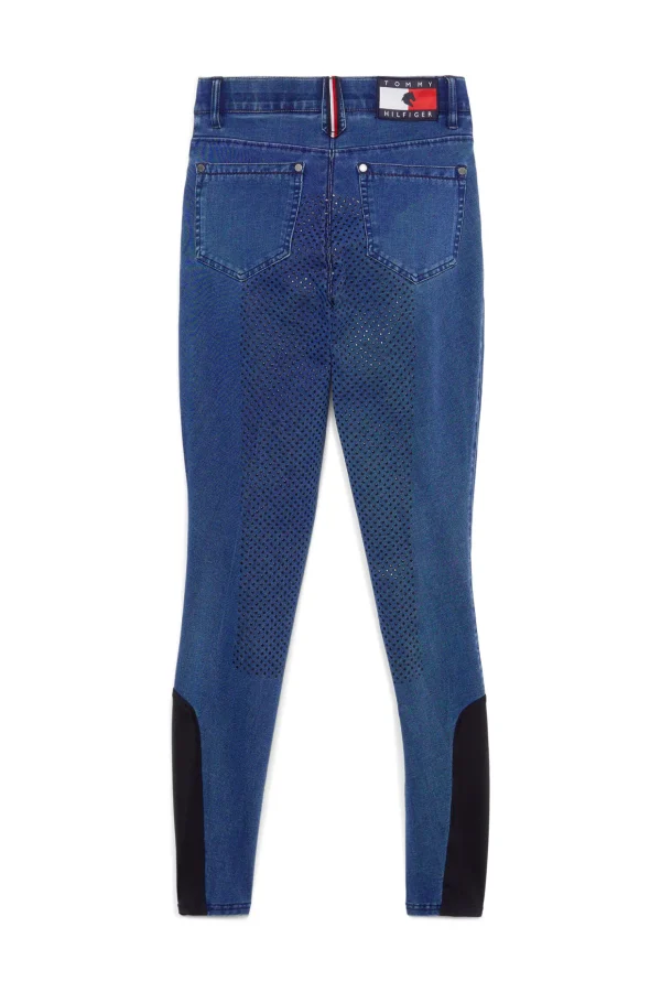 tommyhilfigerequestrian Tommy Hilfiger Equestrian Queens Denim Full Grip Ridebukse* Helforsterkede Ridebukser
