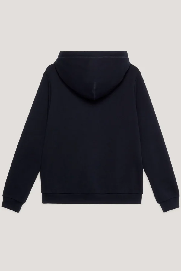 tommyhilfigerequestrian Tommy Hilfiger Equestrian Metallic Logo Grafisk hettegenser for kvinner* Gensere & Fleece