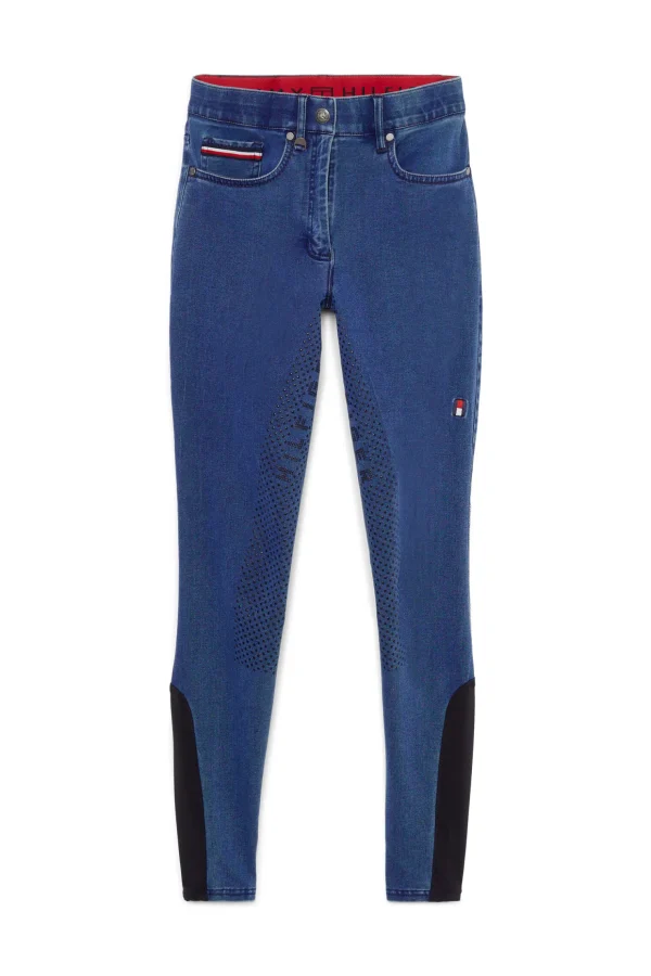 tommyhilfigerequestrian Tommy Hilfiger Equestrian Queens Denim Full Grip Ridebukse* Helforsterkede Ridebukser
