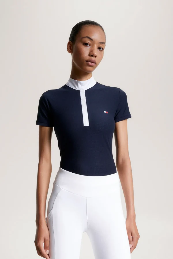 tommyhilfigerequestrian Tommy Hilfiger Equestrian Chelsea Avkjølende Polo-skjorte med korte ermer og logo* Stevne | Skjorter Og Topper