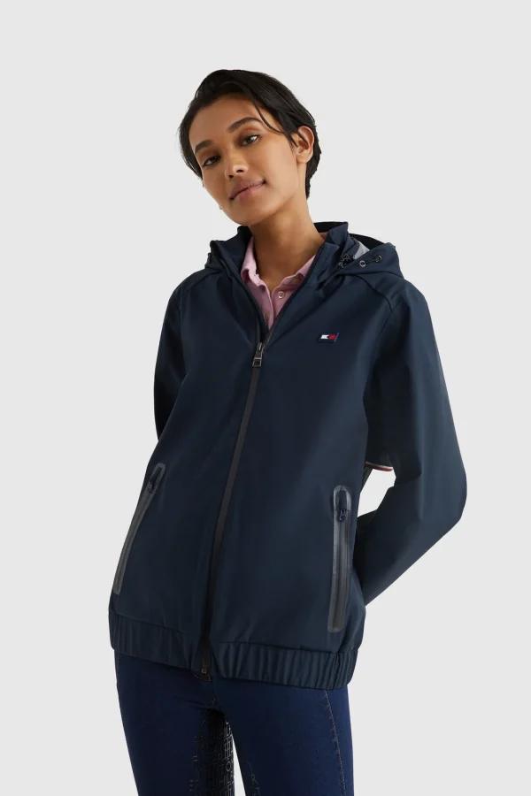 tommyhilfigerequestrian Tommy Hilfiger Equestrian vanntett bomberregnjakke for kvinner* Regntøy | Jakker Og Frakker