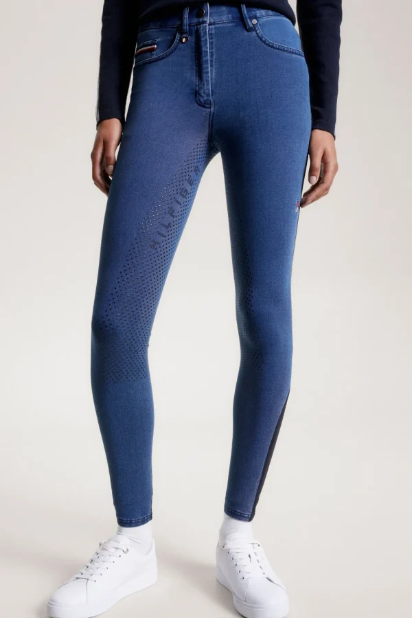 tommyhilfigerequestrian Tommy Hilfiger Equestrian Queens Denim Full Grip Ridebukse* Helforsterkede Ridebukser