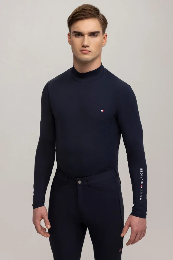 tommyhilfigerequestrian Tommy Hilfiger Equestrian Phoenix herre langermet skjorte med høy hals* Rideskjorter