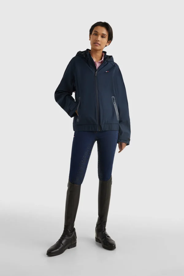 tommyhilfigerequestrian Tommy Hilfiger Equestrian vanntett bomberregnjakke for kvinner* Regntøy | Jakker Og Frakker