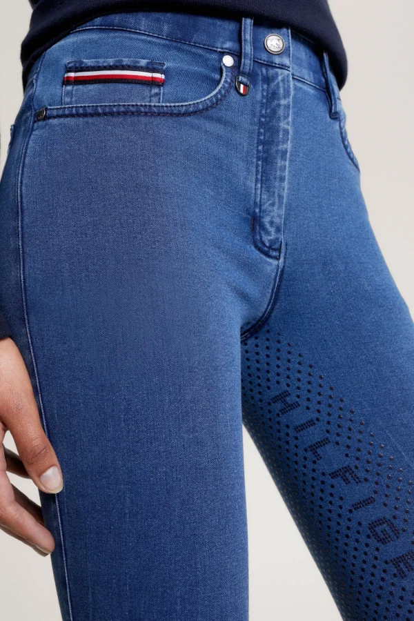 tommyhilfigerequestrian Tommy Hilfiger Equestrian Queens Denim Full Grip Ridebukse* Helforsterkede Ridebukser
