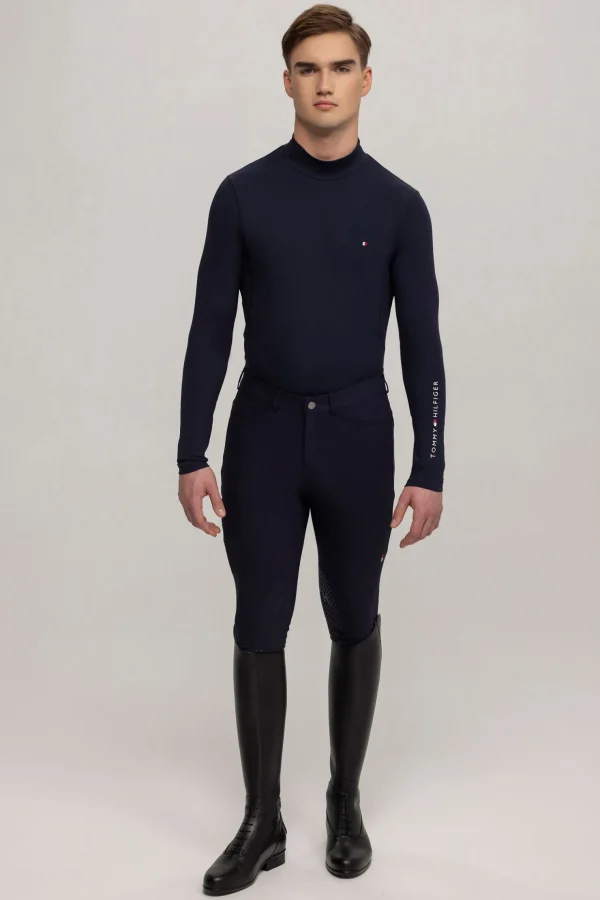 tommyhilfigerequestrian Tommy Hilfiger Equestrian Phoenix herre langermet skjorte med høy hals* Rideskjorter