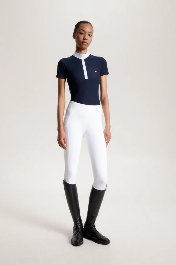 tommyhilfigerequestrian Tommy Hilfiger Equestrian Chelsea Avkjølende Polo-skjorte med korte ermer og logo* Stevne | Skjorter Og Topper