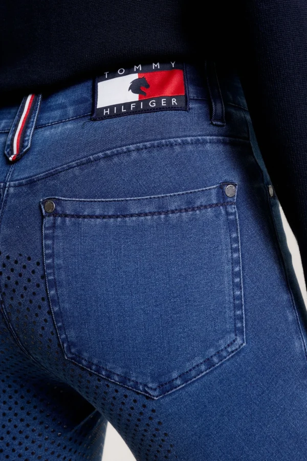 tommyhilfigerequestrian Tommy Hilfiger Equestrian Queens Denim Full Grip Ridebukse* Helforsterkede Ridebukser