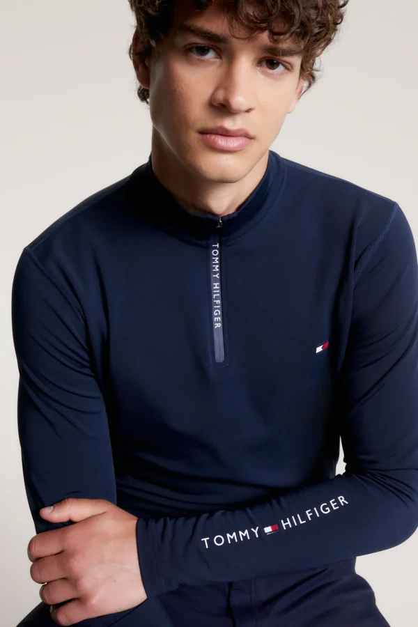 tommyhilfigerequestrian Tommy Hilfiger Equestrian 1/4 Zip Termoskjorte for menn* Rideskjorter