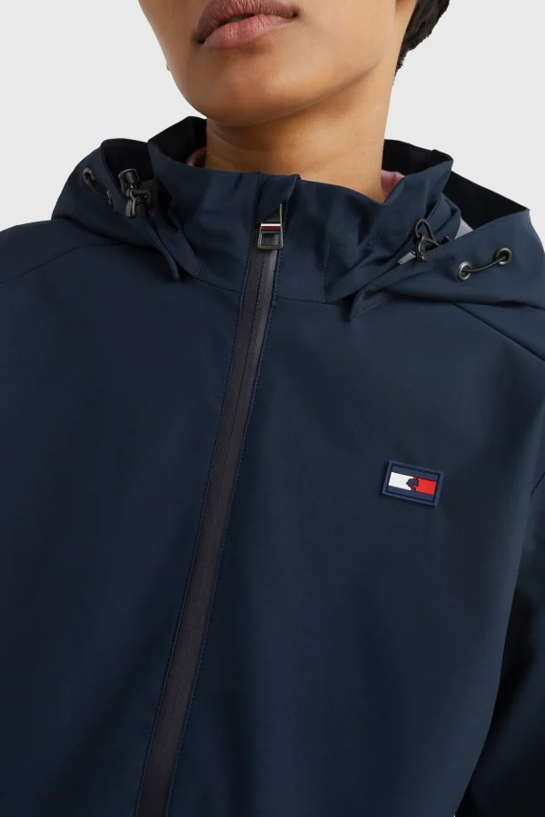 tommyhilfigerequestrian Tommy Hilfiger Equestrian vanntett bomberregnjakke for kvinner* Regntøy | Jakker Og Frakker