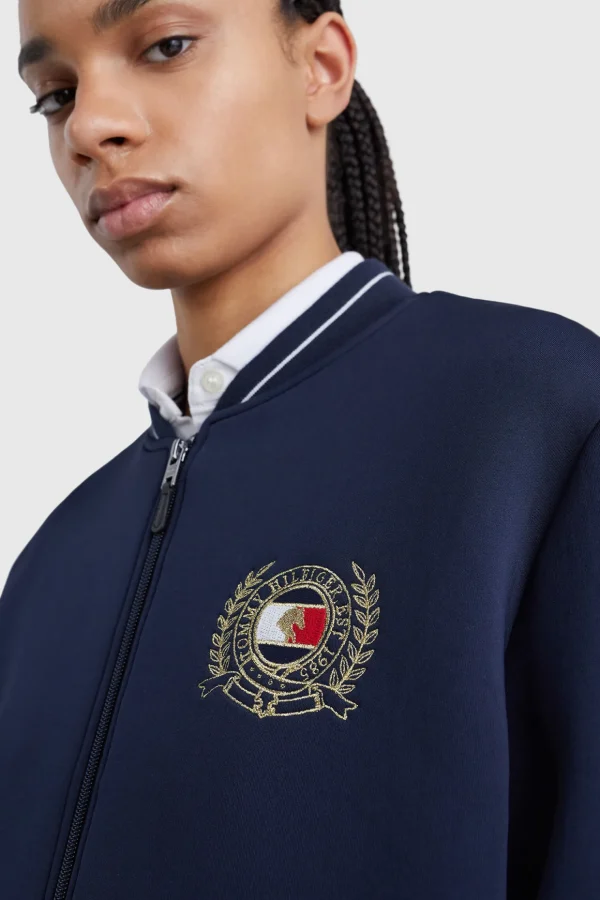 tommyhilfigerequestrian Tommy Hilfiger Equestrian Crest Bomber Sportsjakke* Jakker Og Frakker