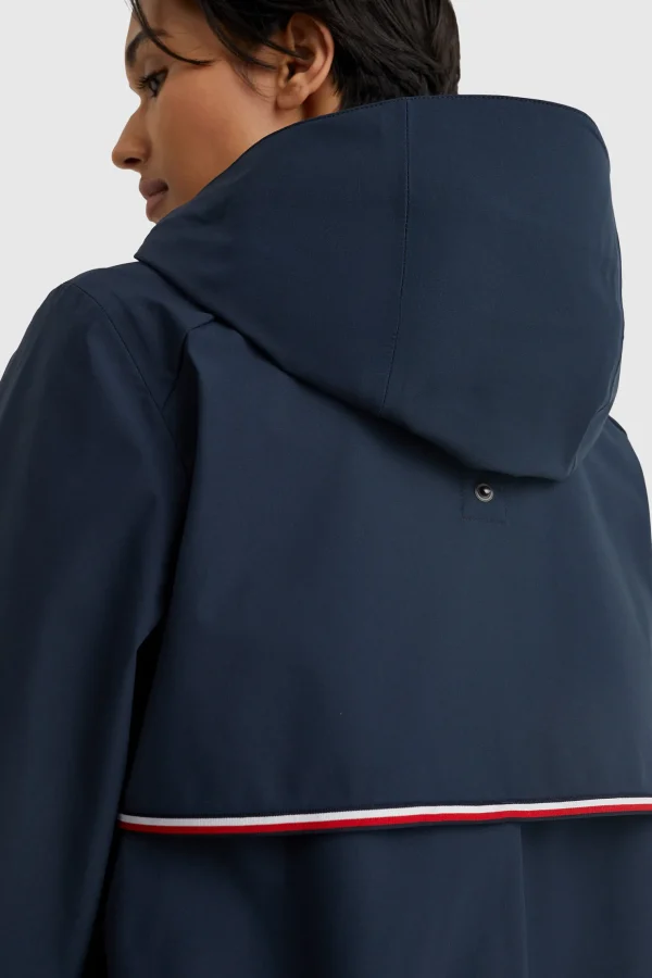 tommyhilfigerequestrian Tommy Hilfiger Equestrian vanntett bomberregnjakke for kvinner* Regntøy | Jakker Og Frakker
