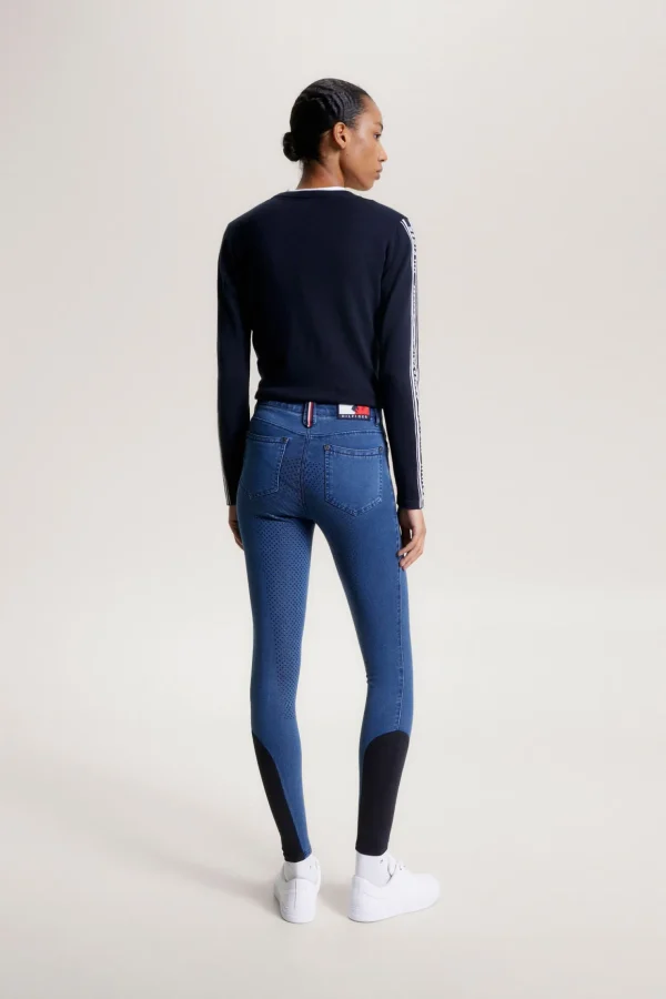 tommyhilfigerequestrian Tommy Hilfiger Equestrian Queens Denim Full Grip Ridebukse* Helforsterkede Ridebukser